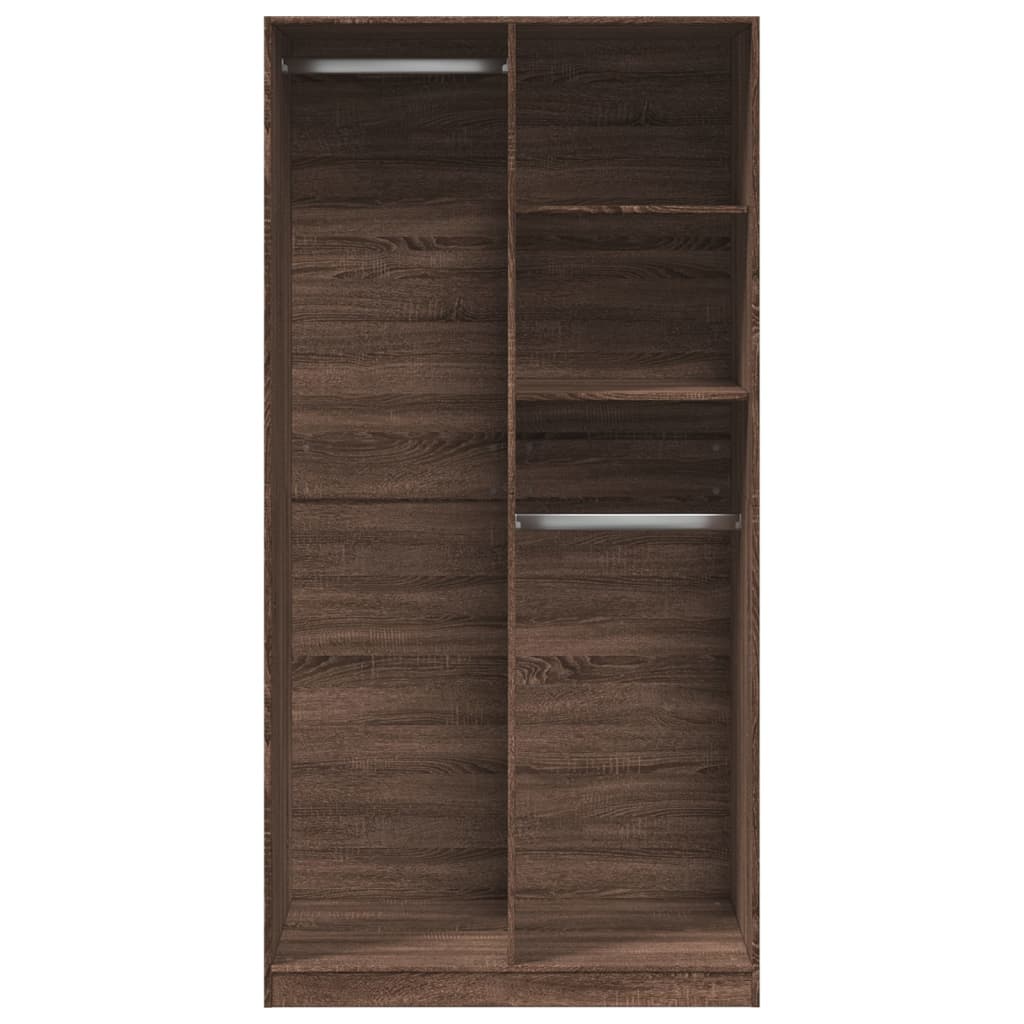 vidaXL Wardrobe Brown Oak 100x50x200 cm Engineered Wood