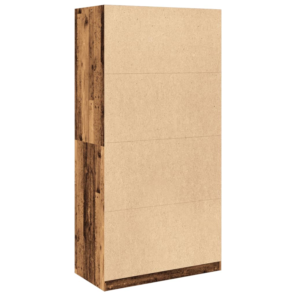 vidaXL Wardrobe Old Wood 100x50x200 cm Engineered Wood