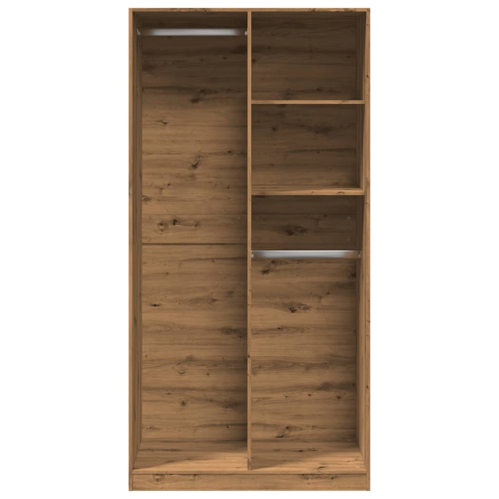 vidaXL Wardrobe Artisian Oak 100x50x200 cm Engineered Wood