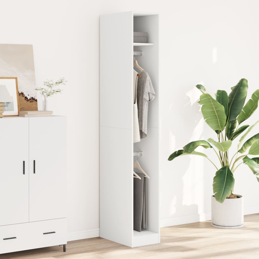 vidaXL Wardrobe White 30x50x200 cm Engineered Wood