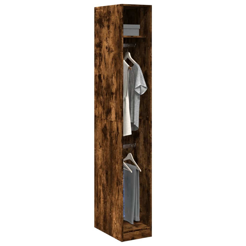 vidaXL Wardrobe Smoked Oak 30x50x200 cm Engineered Wood