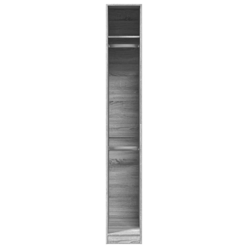 vidaXL Wardrobe Grey Sonoma 30x50x200 cm Engineered Wood