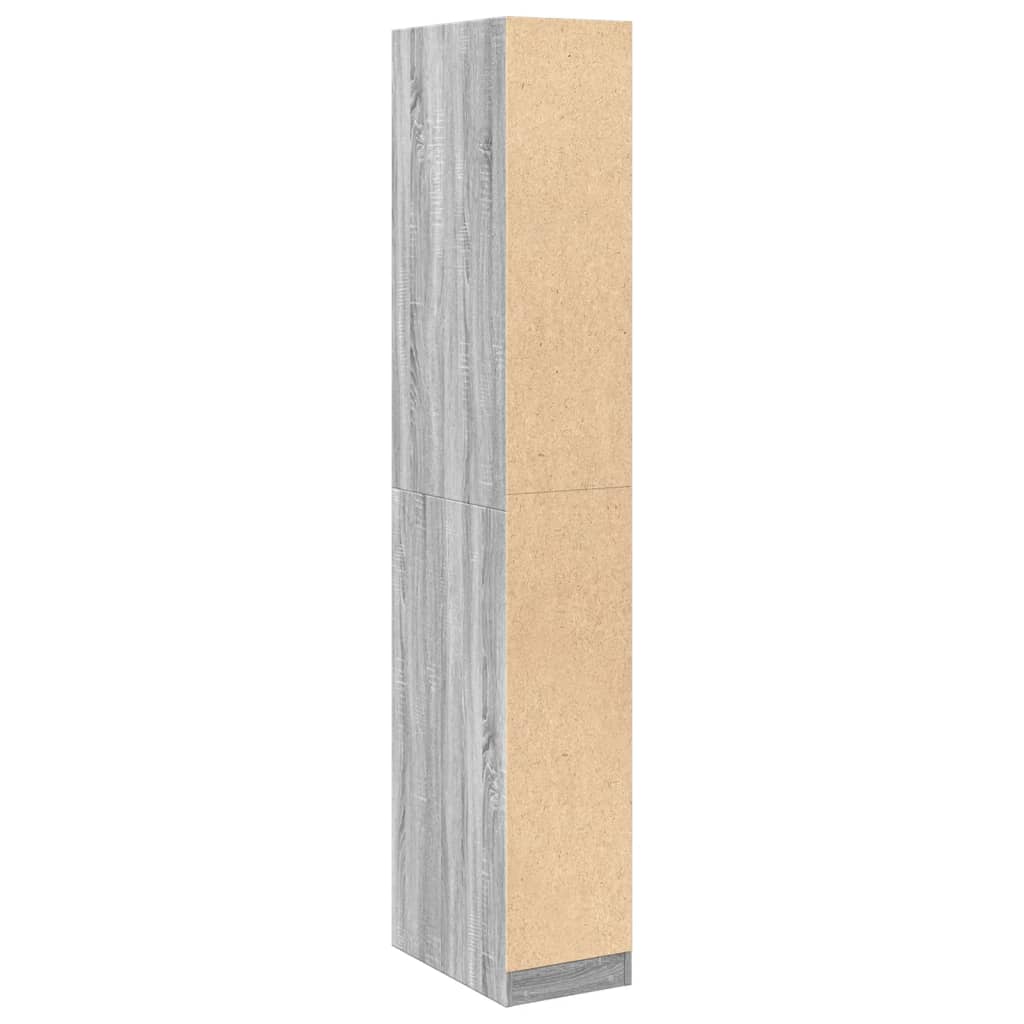 vidaXL Wardrobe Grey Sonoma 30x50x200 cm Engineered Wood