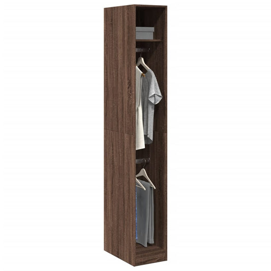 vidaXL Wardrobe Brown Oak 30x50x200 cm Engineered Wood