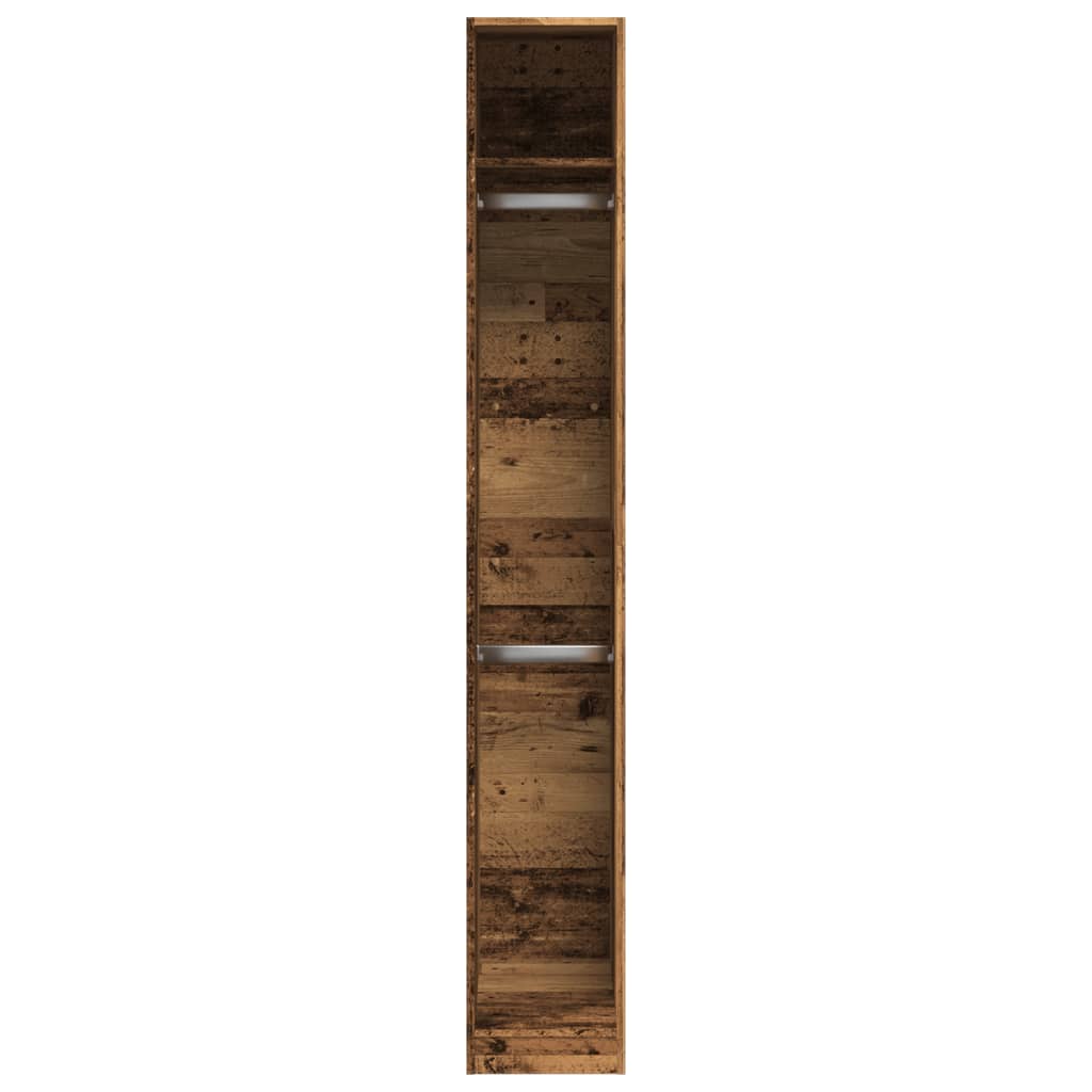 vidaXL Wardrobe Old Wood 30x50x200 cm Engineered Wood