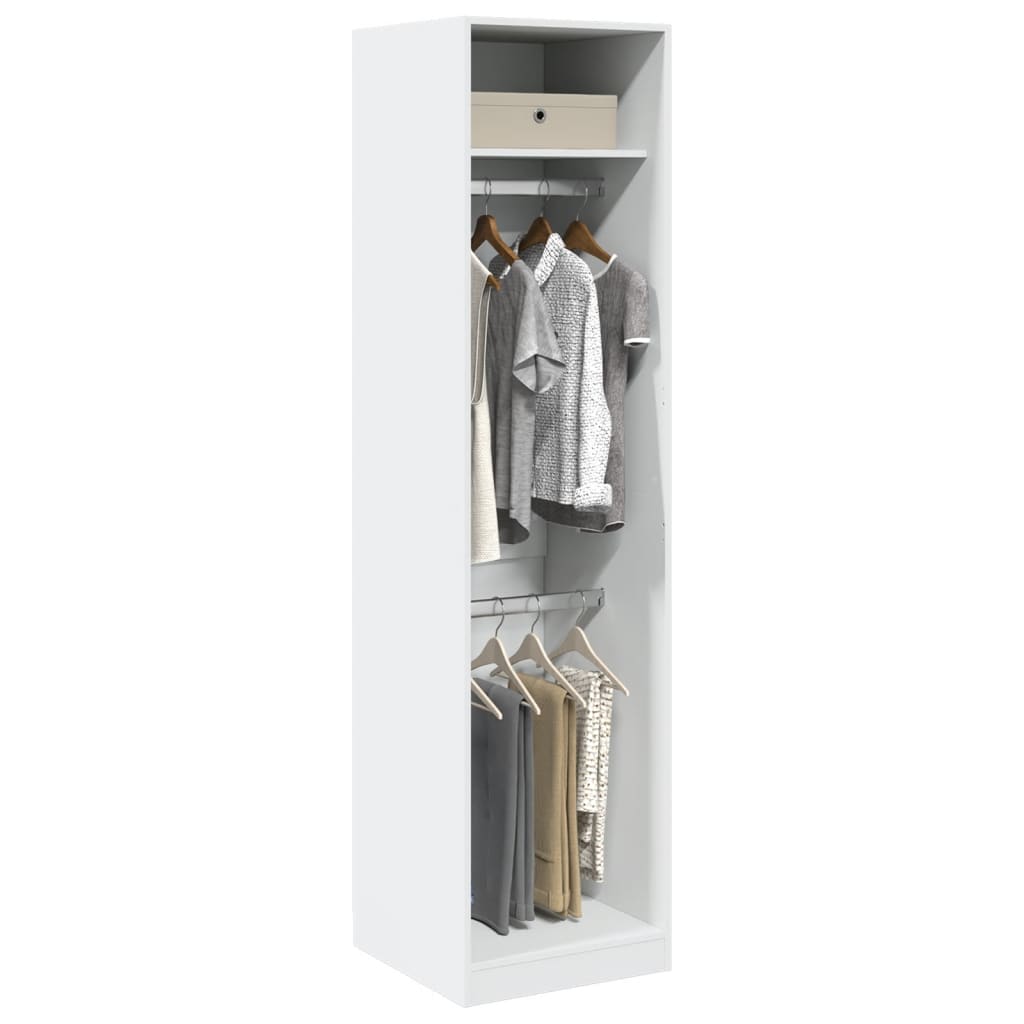 vidaXL Wardrobe White 50x50x200 cm Engineered Wood