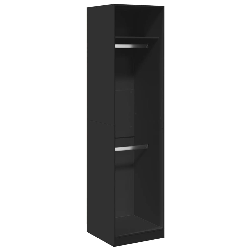 vidaXL Wardrobe Black 50x50x200 cm Engineered Wood