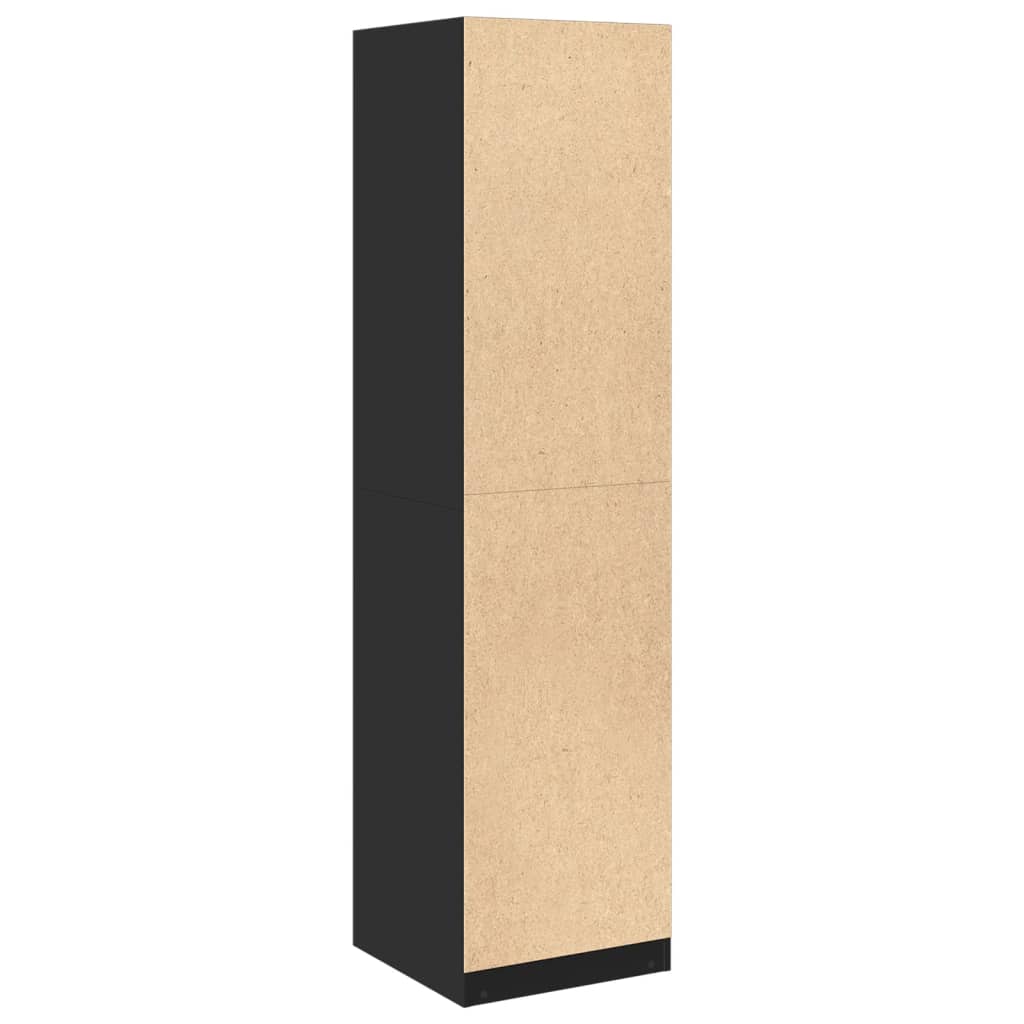 vidaXL Wardrobe Black 50x50x200 cm Engineered Wood