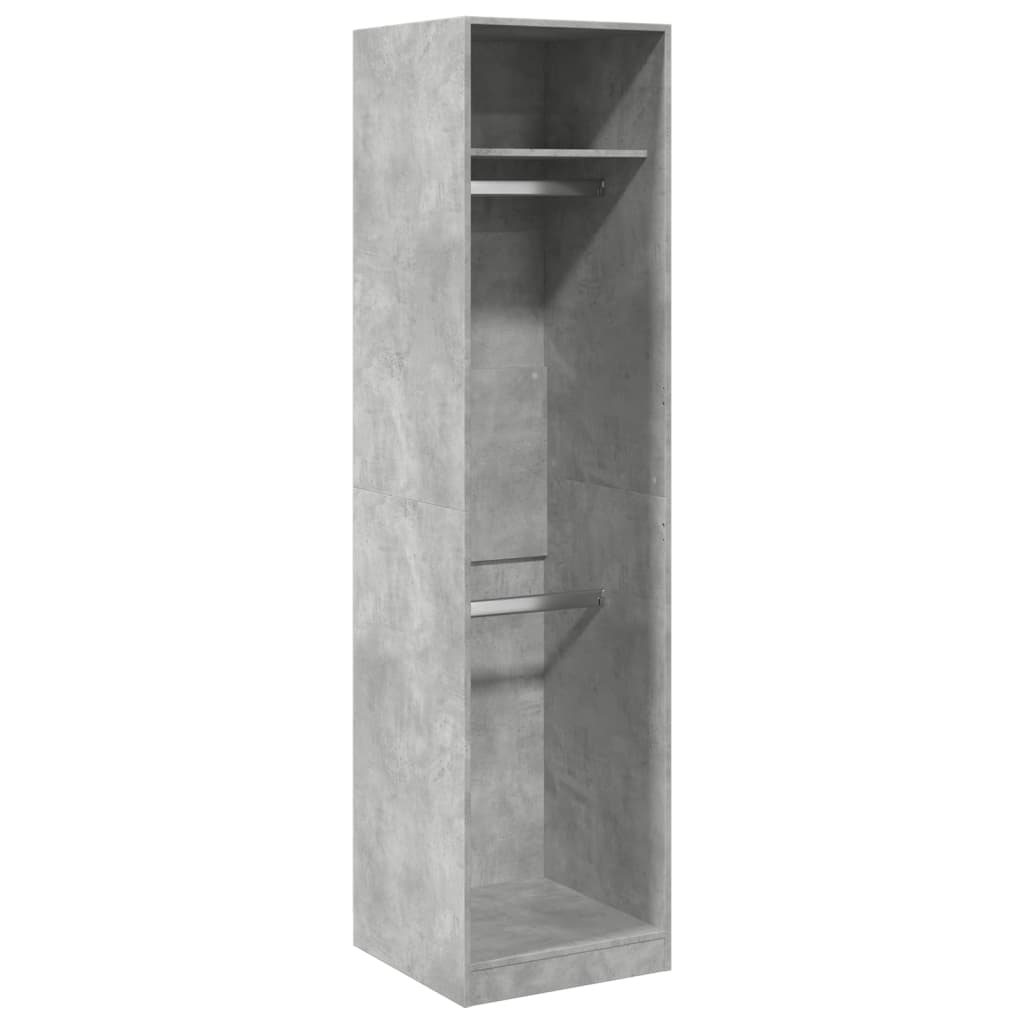 vidaXL Wardrobe Concrete Grey 50x50x200 cm Engineered Wood