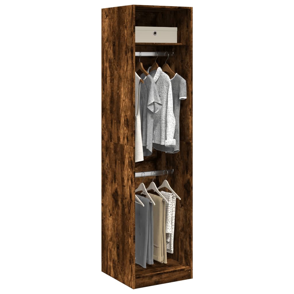 vidaXL Wardrobe Smoked Oak 50x50x200 cm Engineered Wood