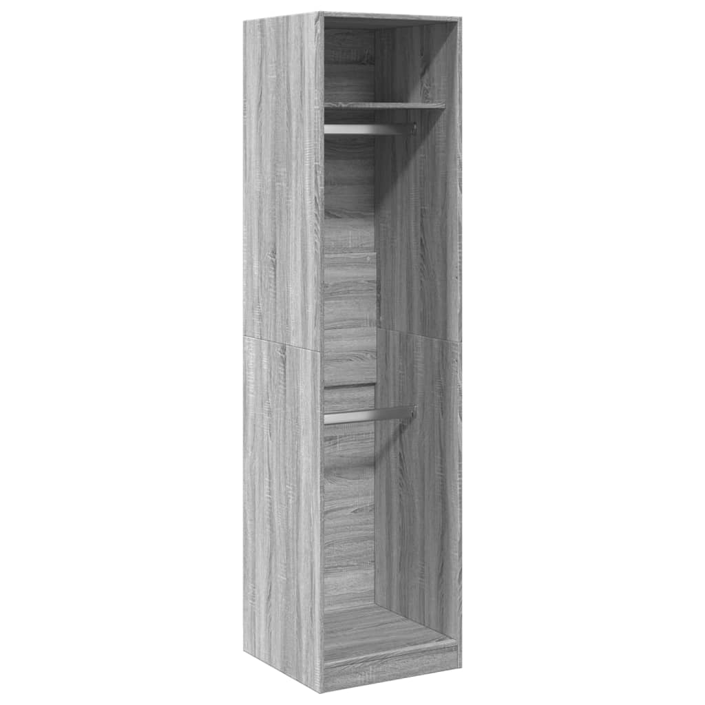 vidaXL Wardrobe Grey Sonoma 50x50x200 cm Engineered Wood