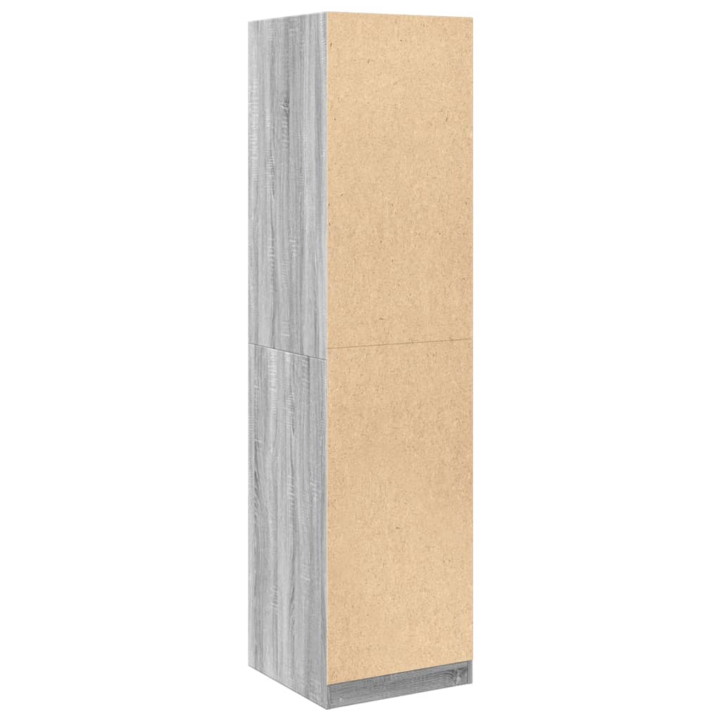 vidaXL Wardrobe Grey Sonoma 50x50x200 cm Engineered Wood