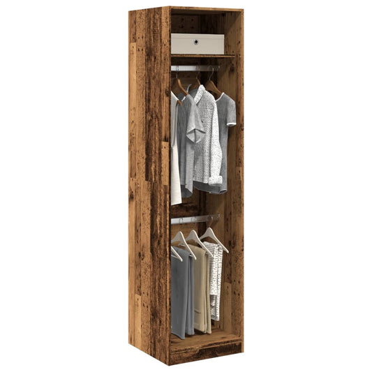 vidaXL Wardrobe Old Wood 50x50x200 cm Engineered Wood