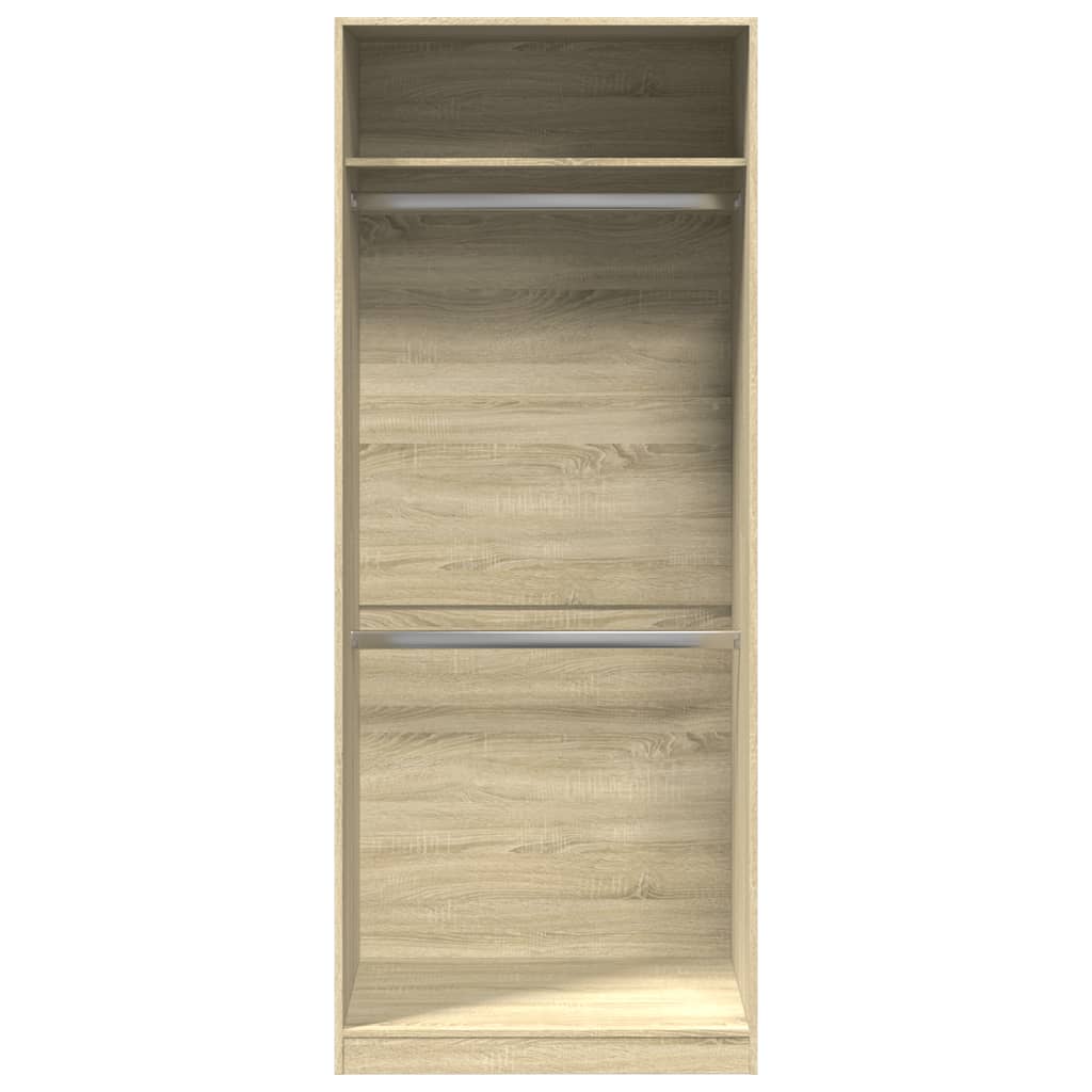 vidaXL Wardrobe Sonoma Oak 80x50x200 cm Engineered Wood