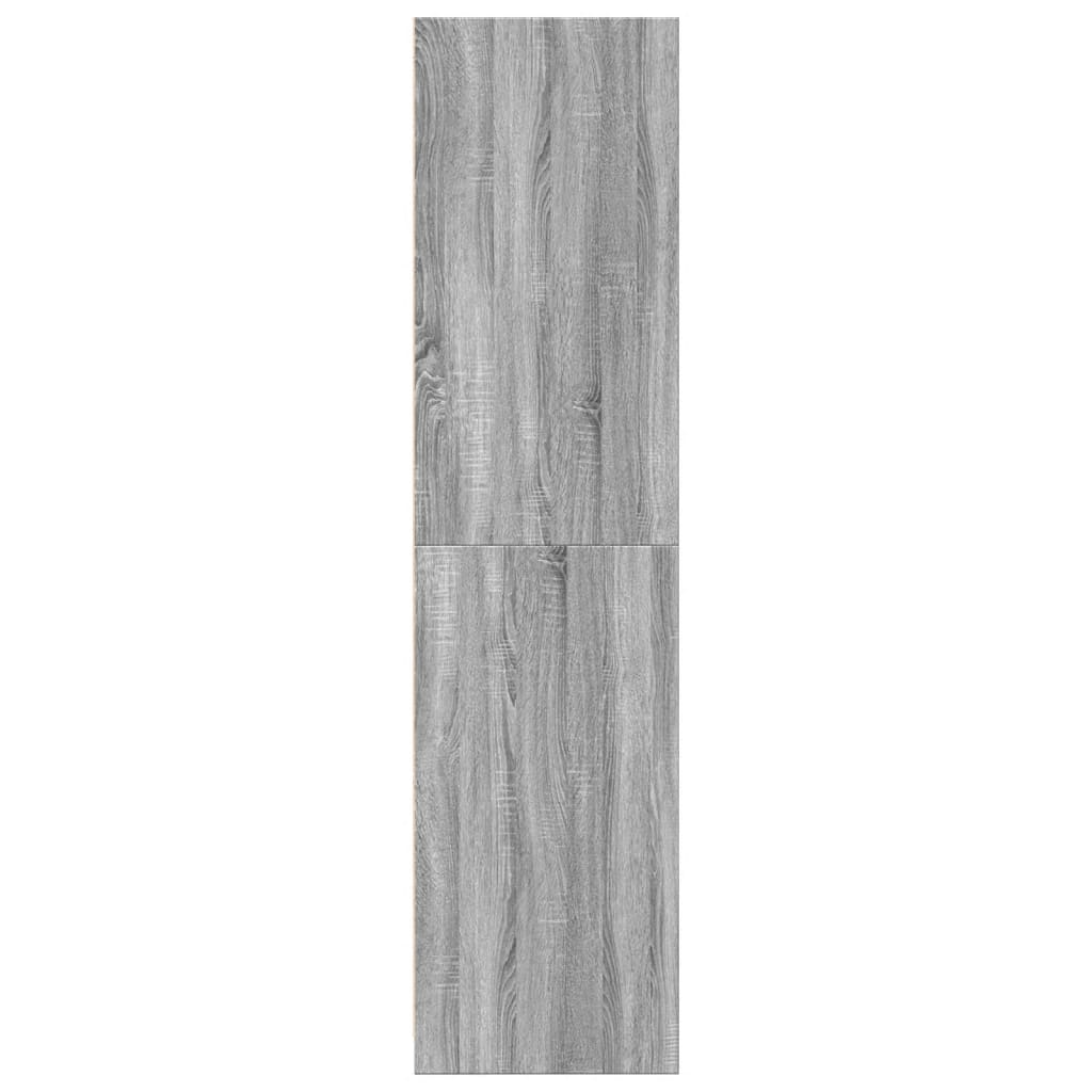 vidaXL Wardrobe Grey Sonoma 80x50x200 cm Engineered Wood