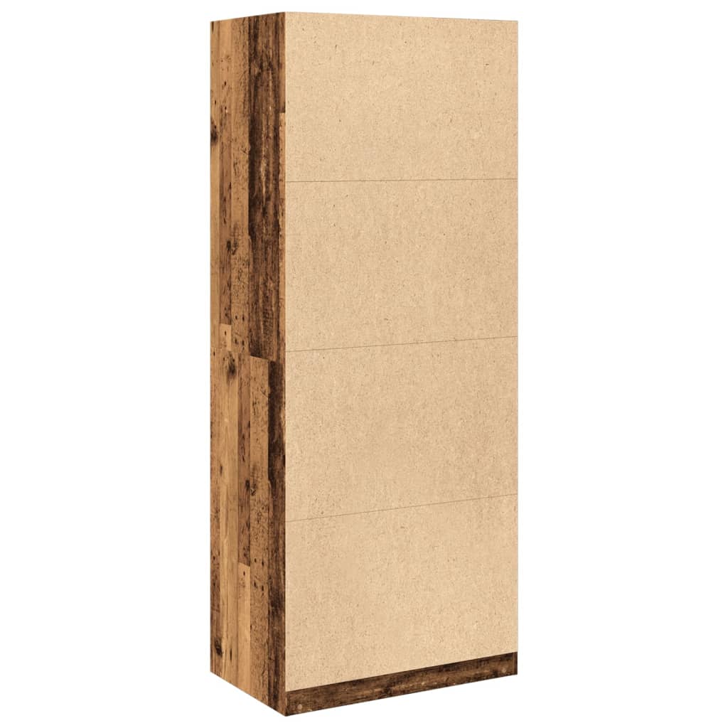 vidaXL Wardrobe Old Wood 80x50x200 cm Engineered Wood