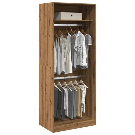 vidaXL Wardrobe Artisian Oak 80x50x200 cm Engineered Wood