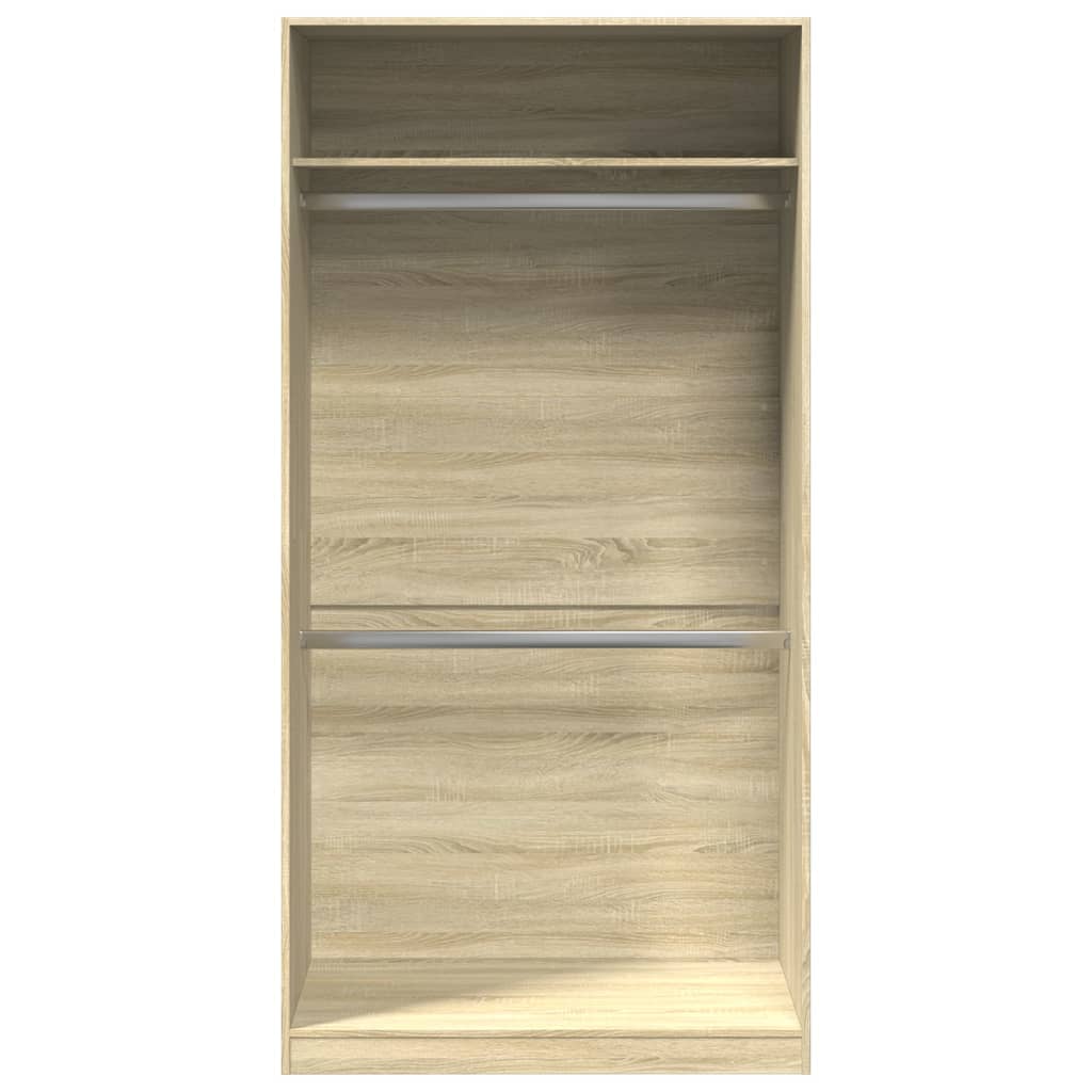 vidaXL Wardrobe Sonoma Oak 100x50x200 cm Engineered Wood