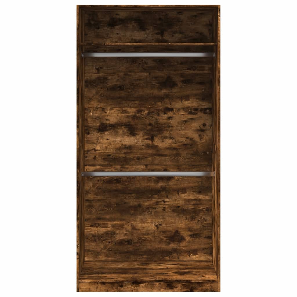 vidaXL Wardrobe Smoked Oak 100x50x200 cm Engineered Wood