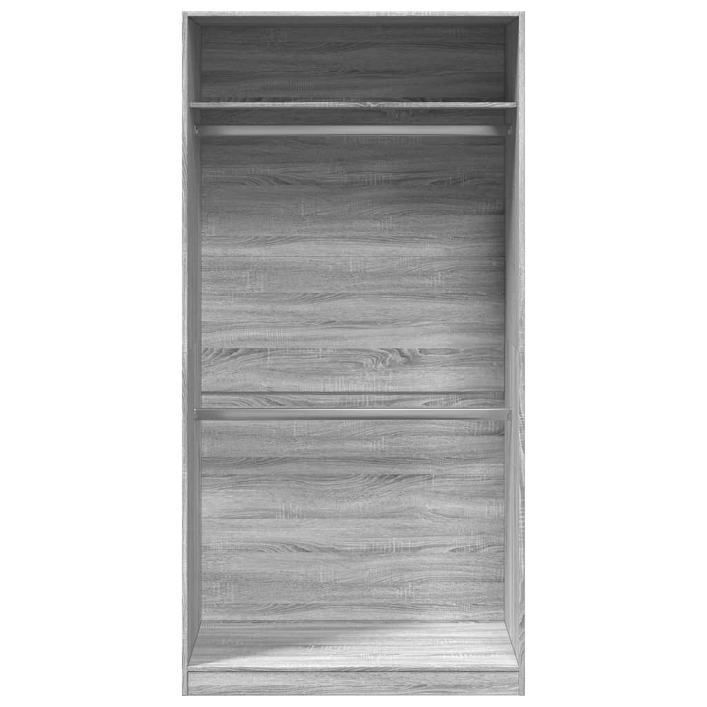 vidaXL Wardrobe Grey Sonoma 100x50x200 cm Engineered Wood