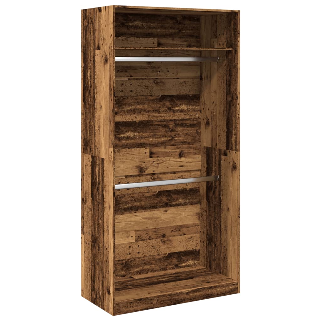 vidaXL Wardrobe Old Wood 100x50x200 cm Engineered Wood