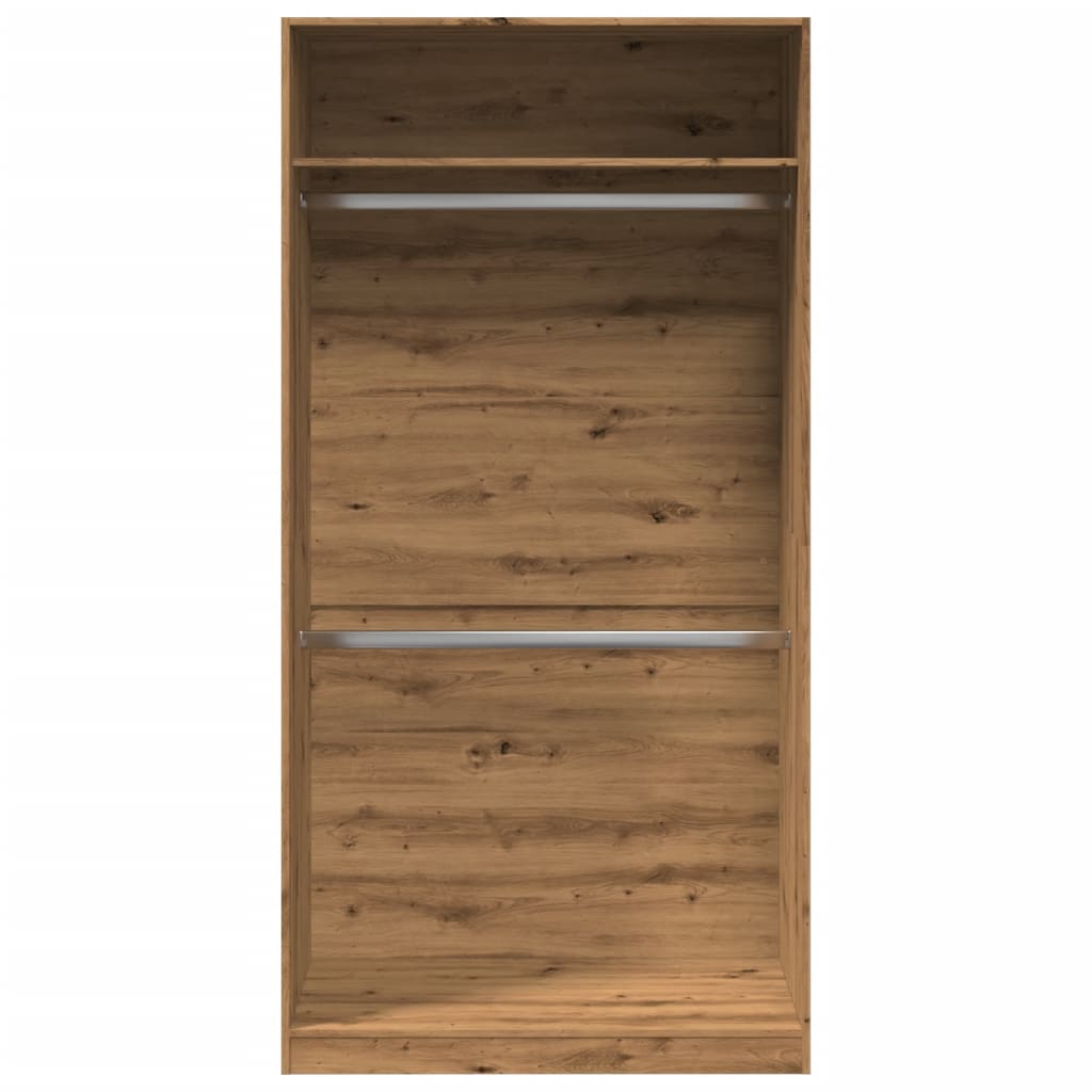 vidaXL Wardrobe Artisian Oak 100x50x200 cm Engineered Wood