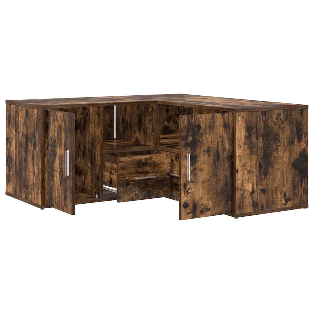 Corner Cabinet Smoked Oak 160x40x45 cm Engineered Wood
