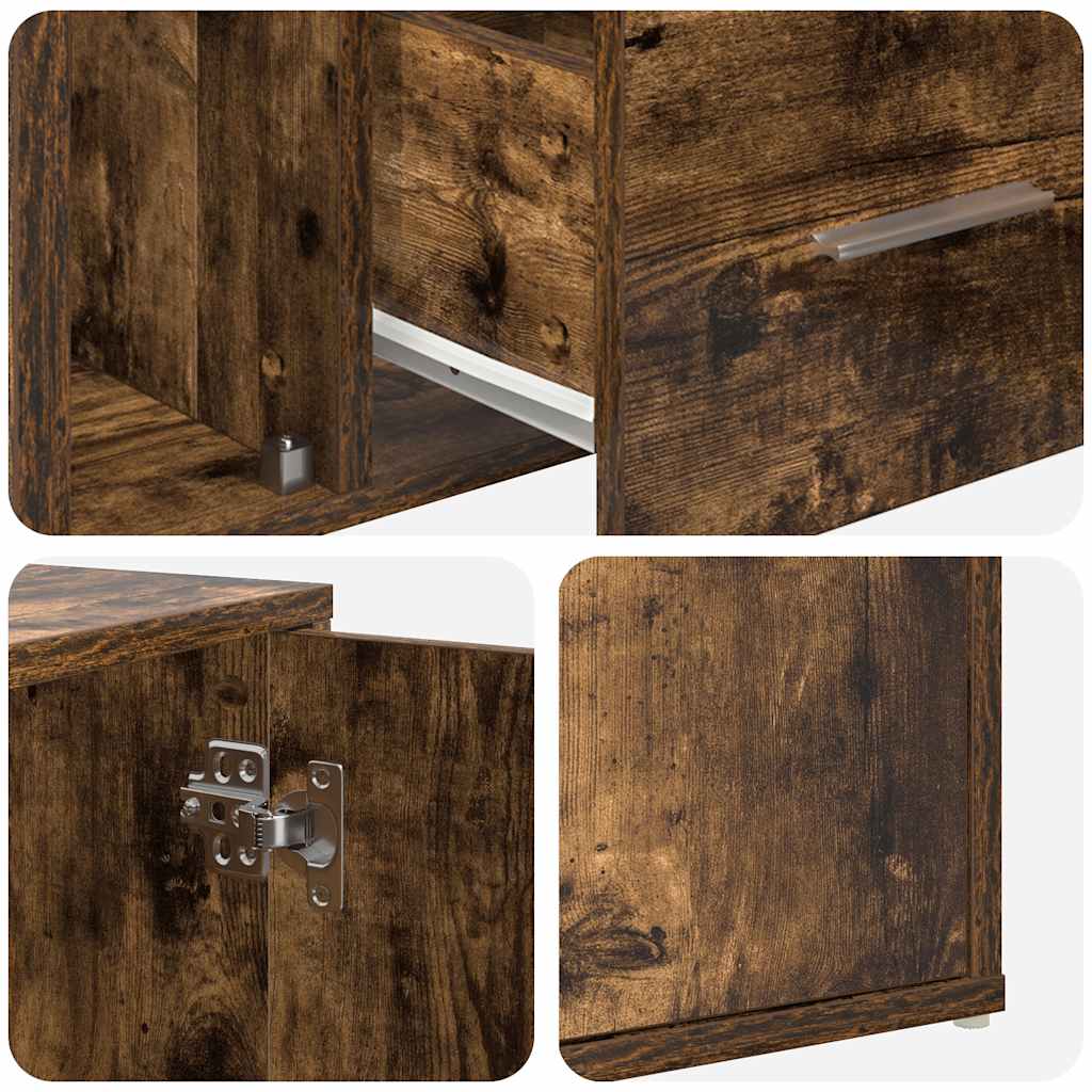 Corner Cabinet Smoked Oak 160x40x45 cm Engineered Wood