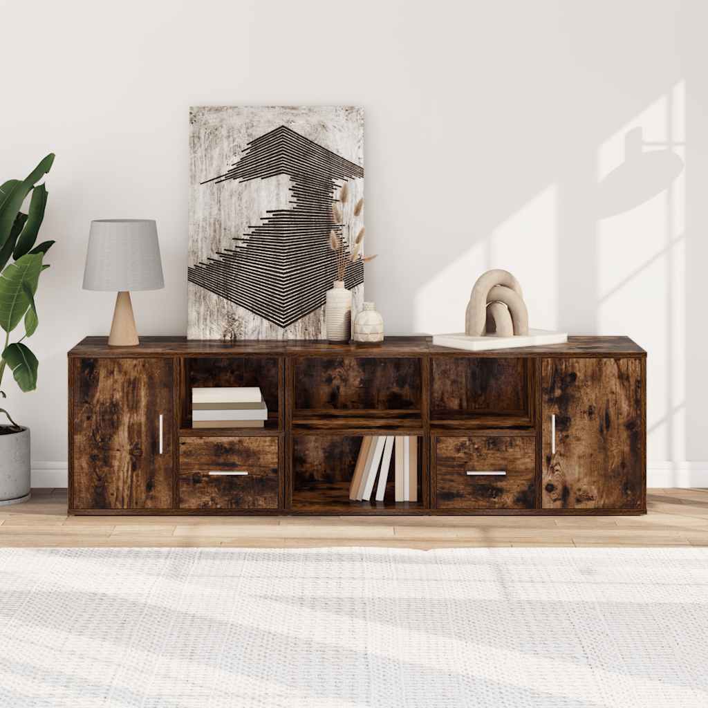 Corner Cabinet Smoked Oak 160x40x45 cm Engineered Wood
