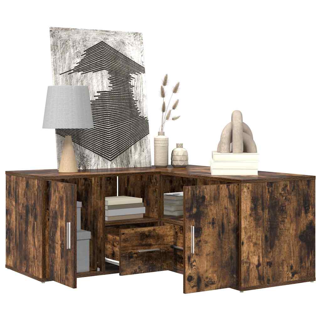 Corner Cabinet Smoked Oak 160x40x45 cm Engineered Wood