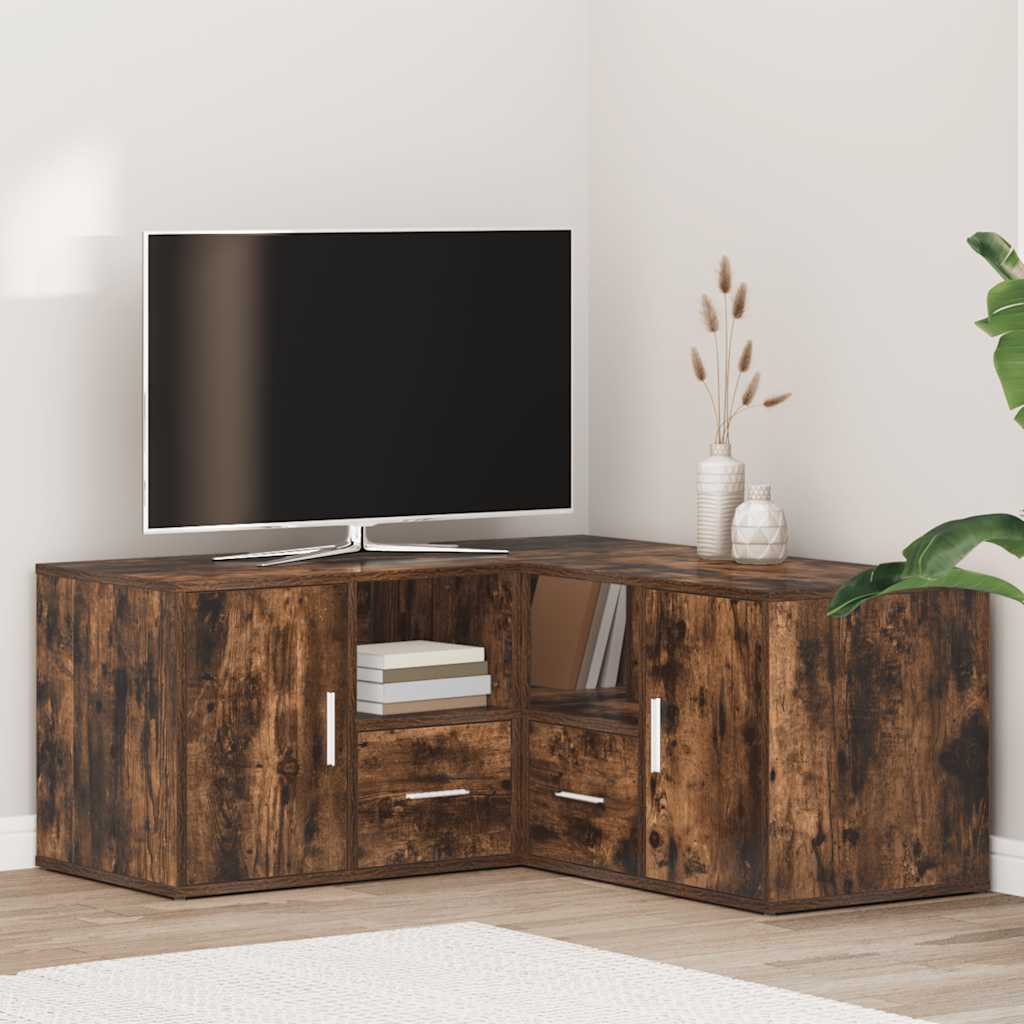 Corner Cabinet Smoked Oak 160x40x45 cm Engineered Wood