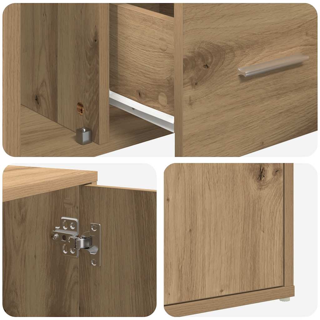 Corner Cabinet Artisian Oak 160x40x45 cm Engineered Wood