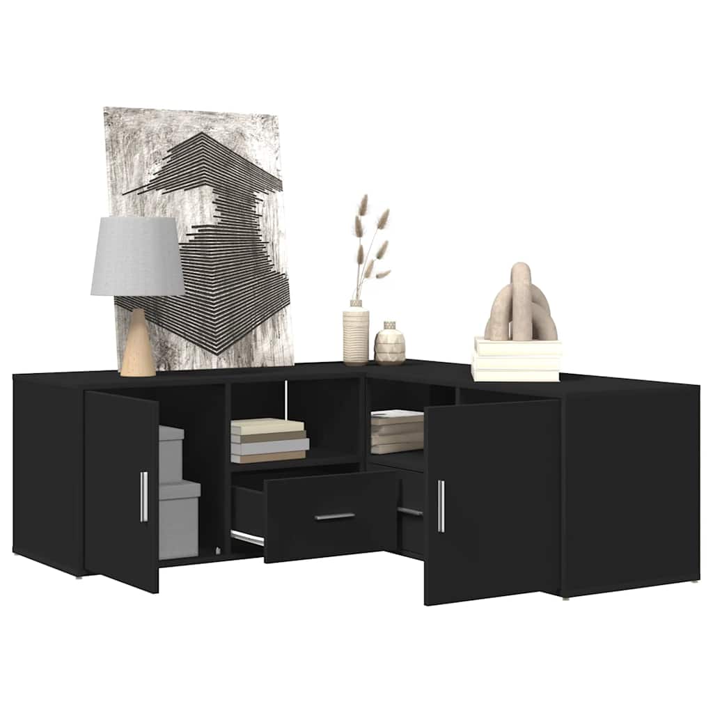 Corner Cabinet Black 200x40x45 cm Engineered Wood