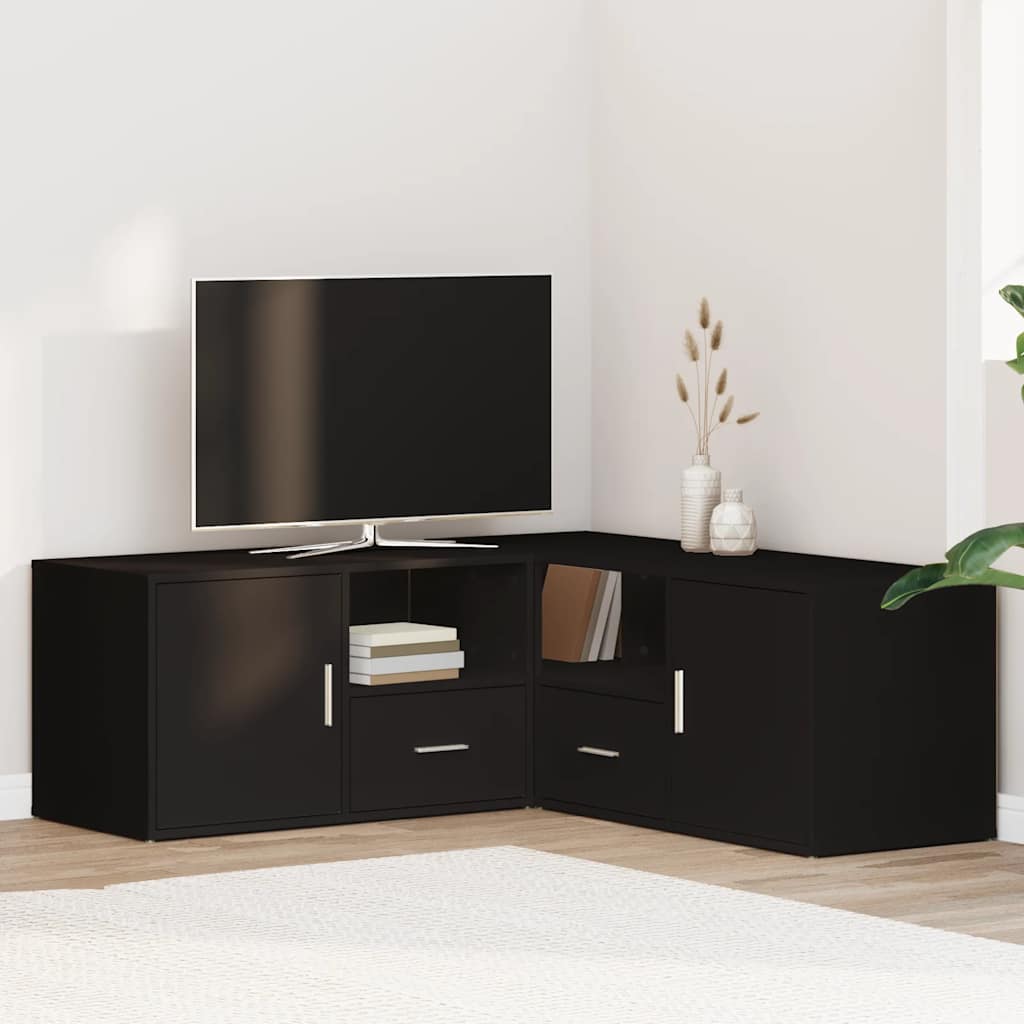 Corner Cabinet Black 200x40x45 cm Engineered Wood