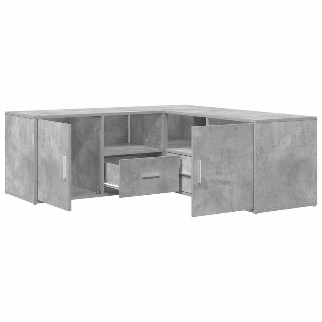Corner Cabinet Concrete Grey 200x40x45 cm Engineered Wood