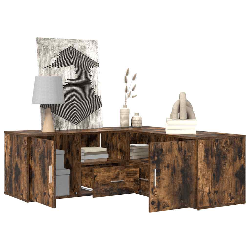 Corner Cabinet Smoked Oak 200x40x45 cm Engineered Wood