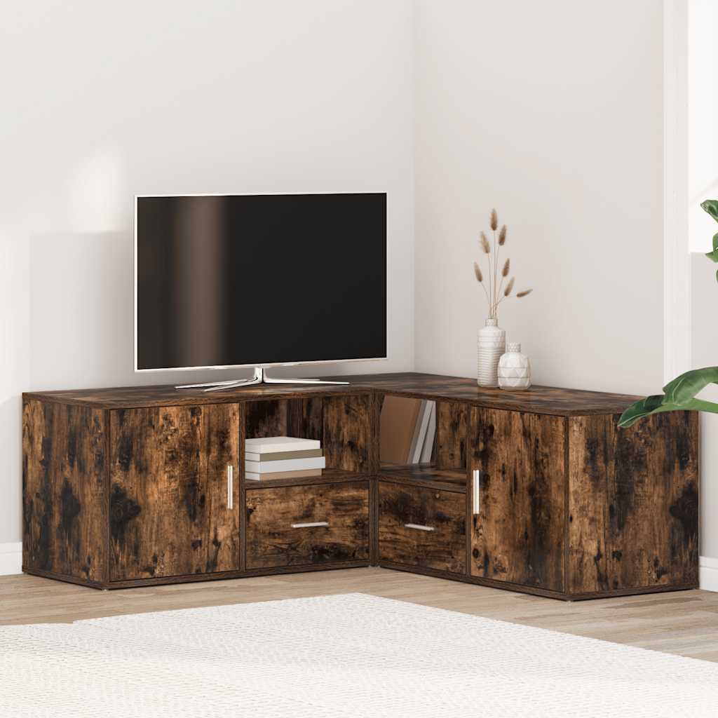 Corner Cabinet Smoked Oak 200x40x45 cm Engineered Wood
