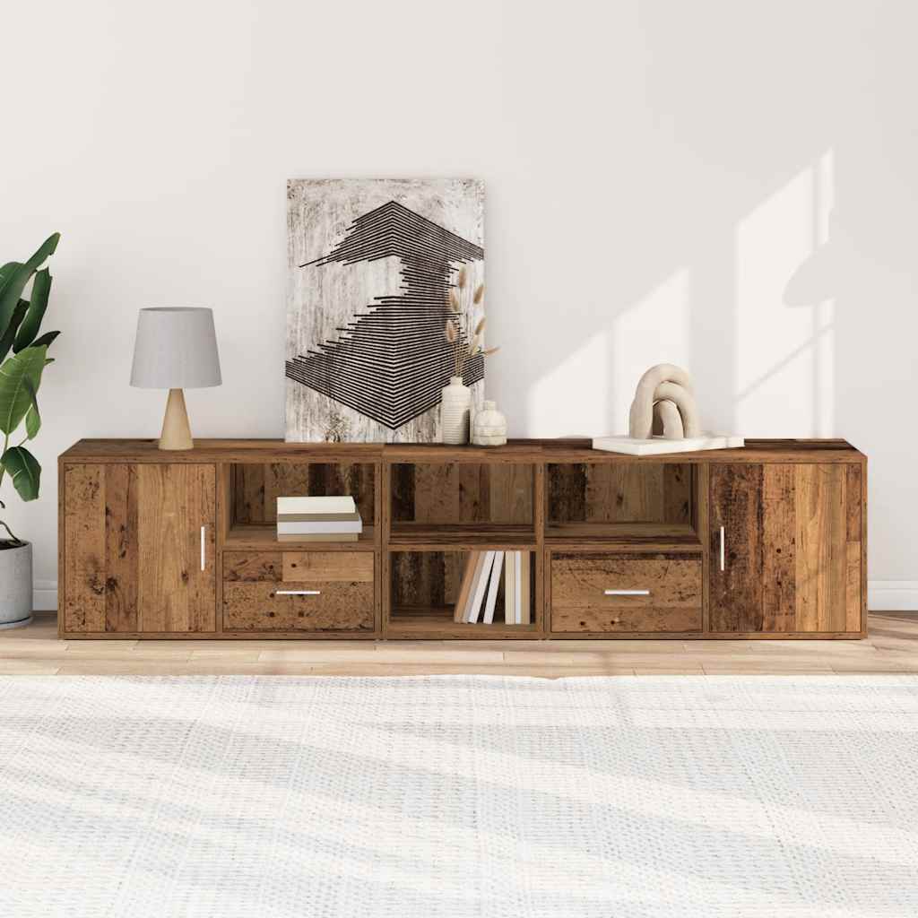 Corner Cabinet Old Wood 200x40x45 cm Engineered Wood