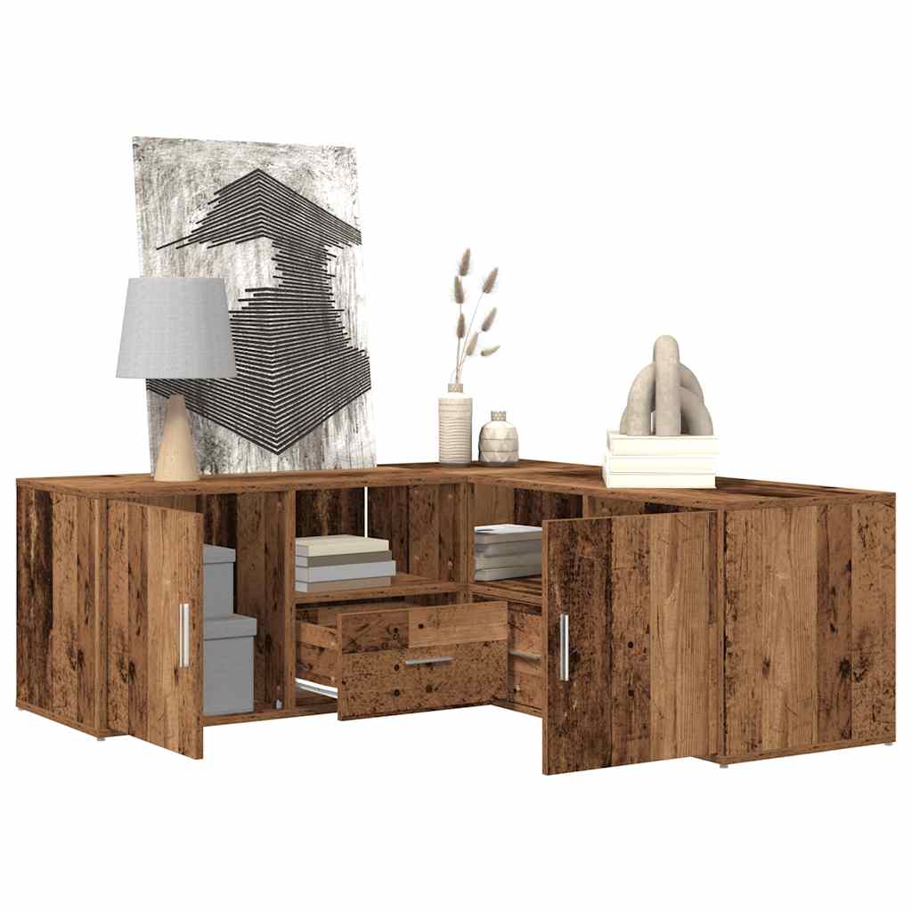 Corner Cabinet Old Wood 200x40x45 cm Engineered Wood