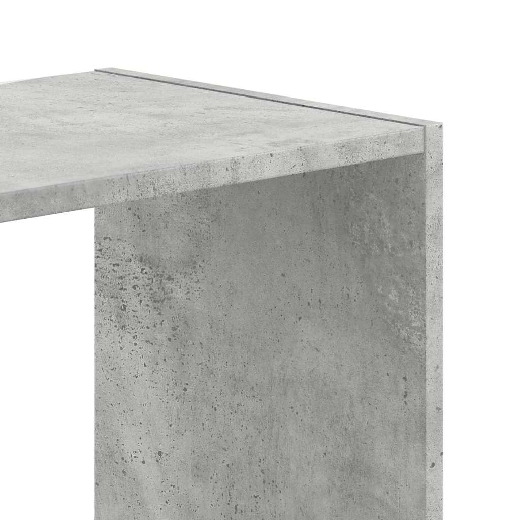 Bookcase Concrete Grey 102x32x108 cm Engineered Wood