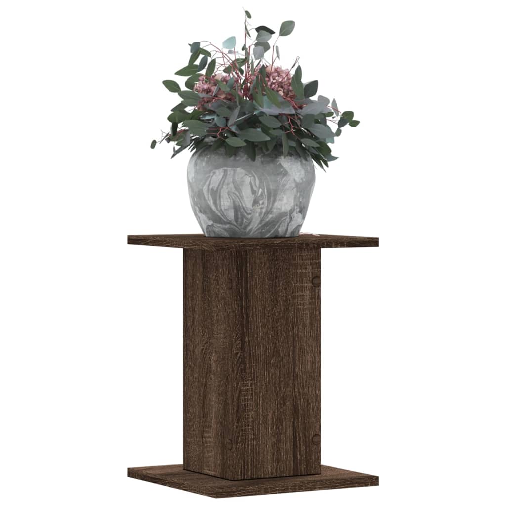 Plant Stands 2 pcs Brown Oak 30x30x40 cm Engineered Wood