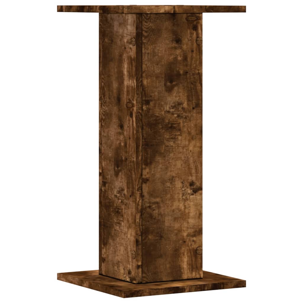 vidaXL Plant Stands 2 pcs Smoked Oak 30x30x60 cm Engineered Wood