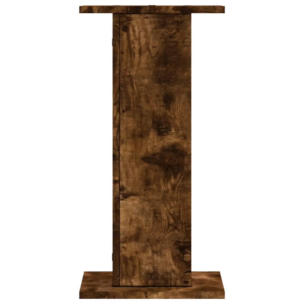 vidaXL Plant Stands 2 pcs Smoked Oak 30x30x60 cm Engineered Wood