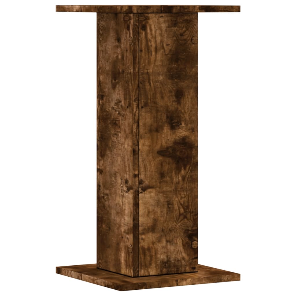 vidaXL Plant Stands 2 pcs Smoked Oak 30x30x60 cm Engineered Wood