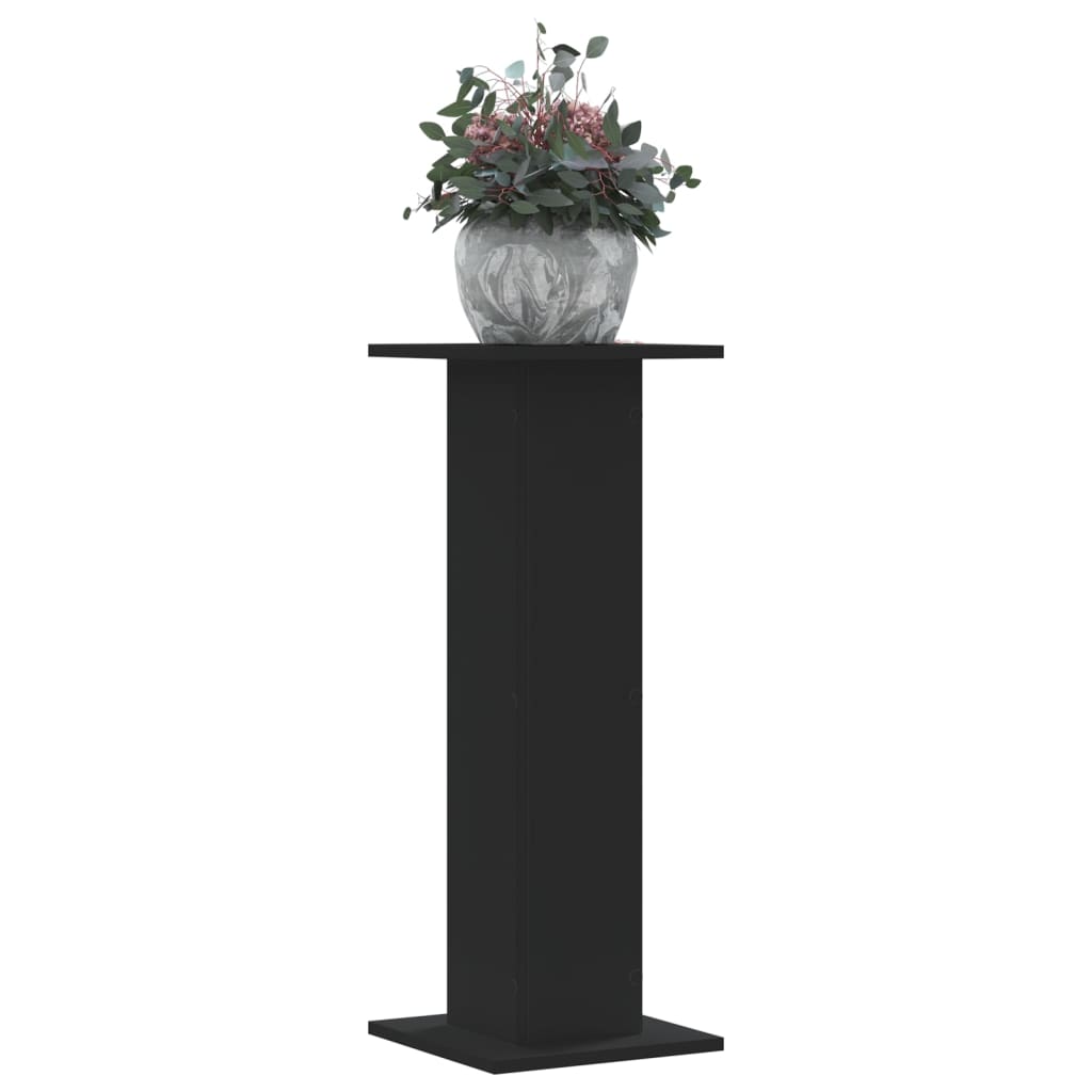 Plant Stands 2 pcs Black 30x30x80 cm Engineered Wood