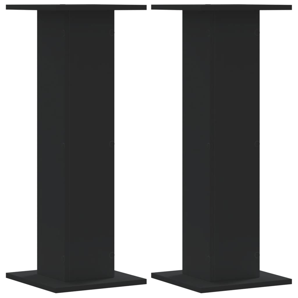 Plant Stands 2 pcs Black 30x30x80 cm Engineered Wood
