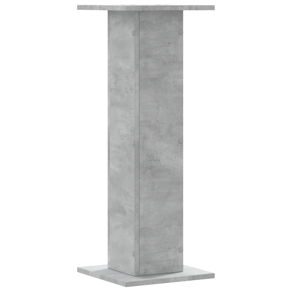 vidaXL Plant Stands 2 pcs Concrete Grey 30x30x80 cm Engineered Wood