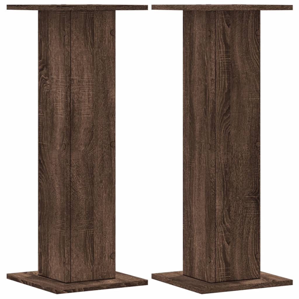 vidaXL Plant Stands 2 pcs Brown Oak 30x30x80 cm Engineered Wood