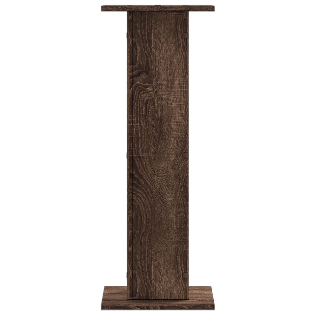 vidaXL Plant Stands 2 pcs Brown Oak 30x30x80 cm Engineered Wood