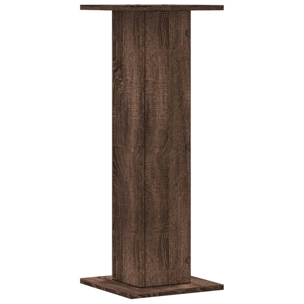 vidaXL Plant Stands 2 pcs Brown Oak 30x30x80 cm Engineered Wood